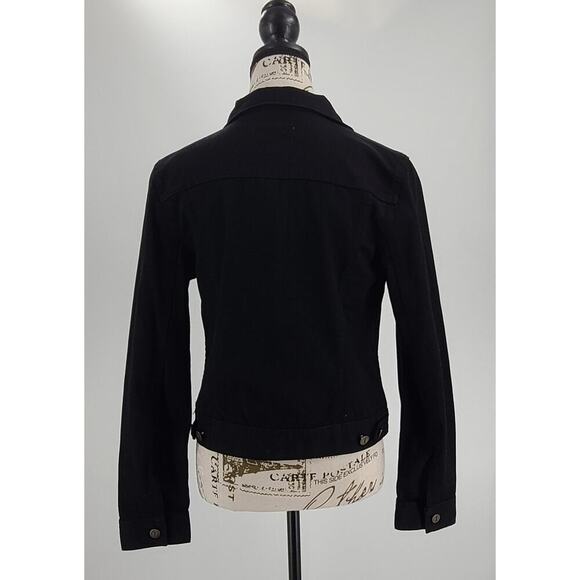 Hobbs Miriam jacket ladies denim jacket black Size 6 Polished Goth Witchy Office - Picture 5 of 12